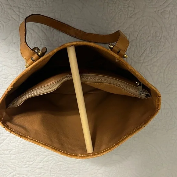 CELINE Classic Macadam Bucket Bag GUC 100% Authentic Brown/Tan- Vintage - Picture 4 of 17